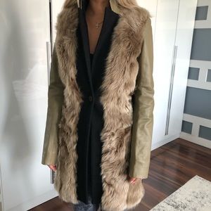 Balenciaga fur/leather coat